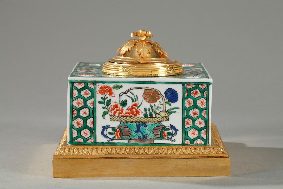 Porcelain Inkwell By Samson From The 