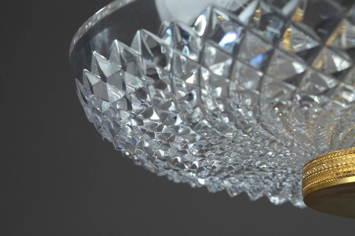 Coupe en cristal et bronze doré dans le goût de la Renaissance, XXe siècle-photo-1