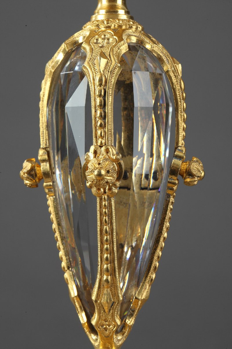 Coupe en cristal et bronze doré dans le goût de la Renaissance, XXe siècle-photo-2