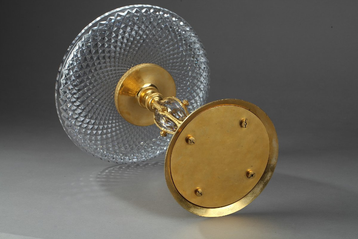 Coupe en cristal et bronze doré dans le goût de la Renaissance, XXe siècle-photo-8