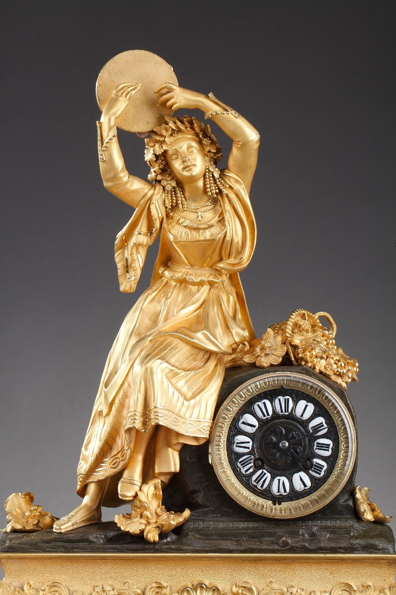 Louis-philippe Ormolu Clock "esmeralda" Or "dancer With A Tambourine"-photo-2