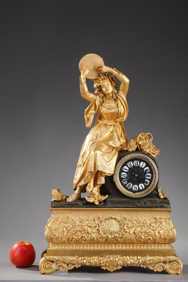 Louis-philippe Ormolu Clock "esmeralda" Or "dancer With A Tambourine"-photo-8