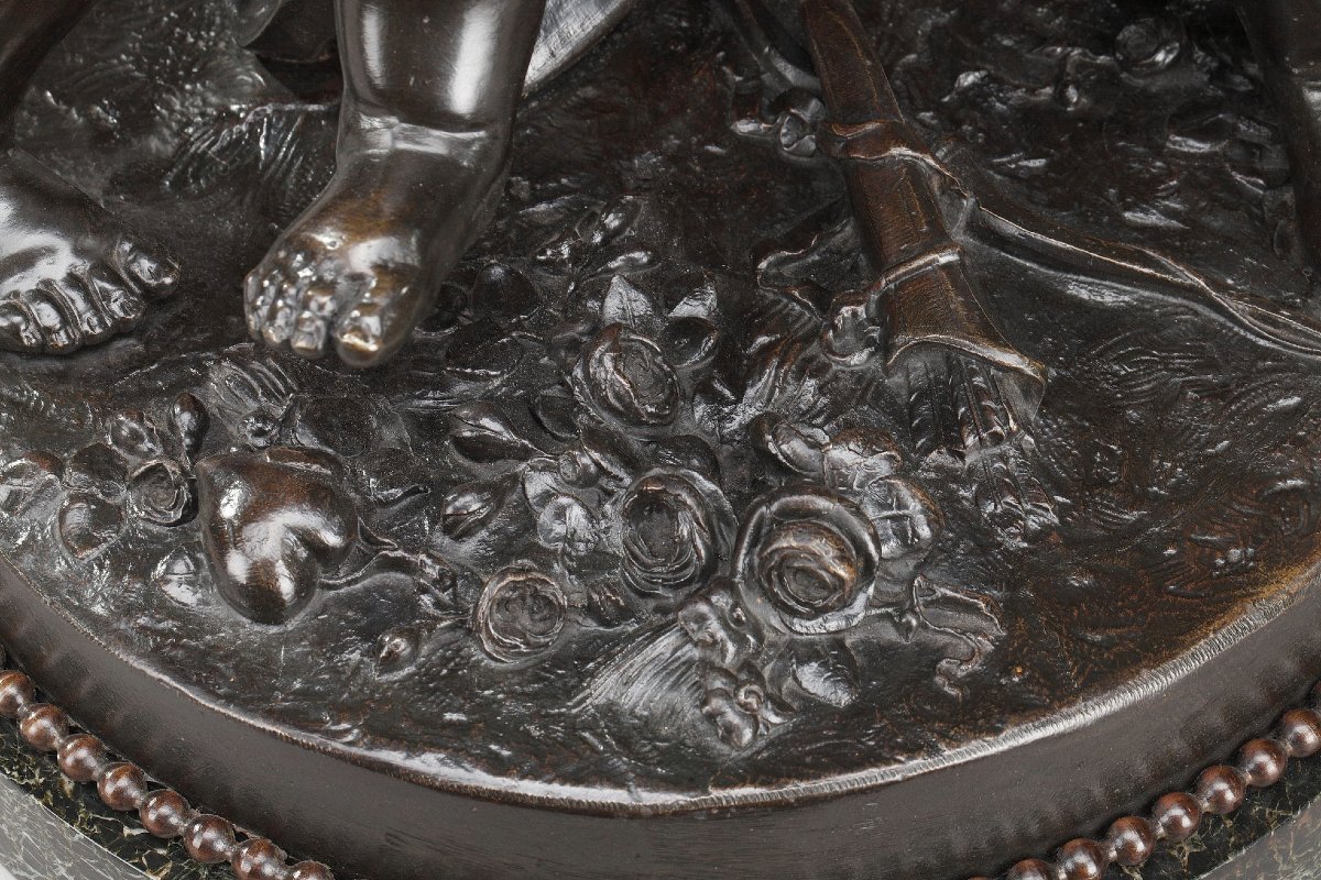 19th Century Bronze Group After Falconet-photo-4