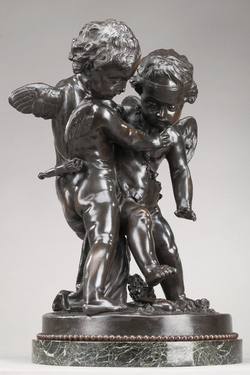 19th Century Bronze Group After Falconet-photo-1