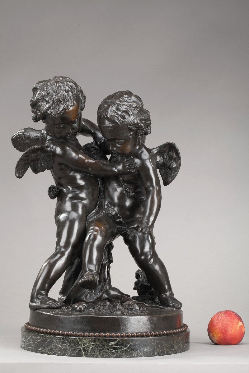 19th Century Bronze Group After Falconet-photo-7