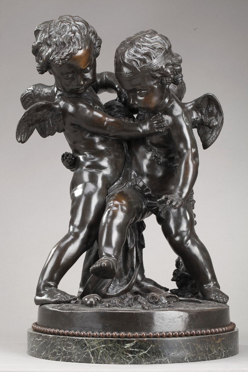 19th Century Bronze Group After Falconet
