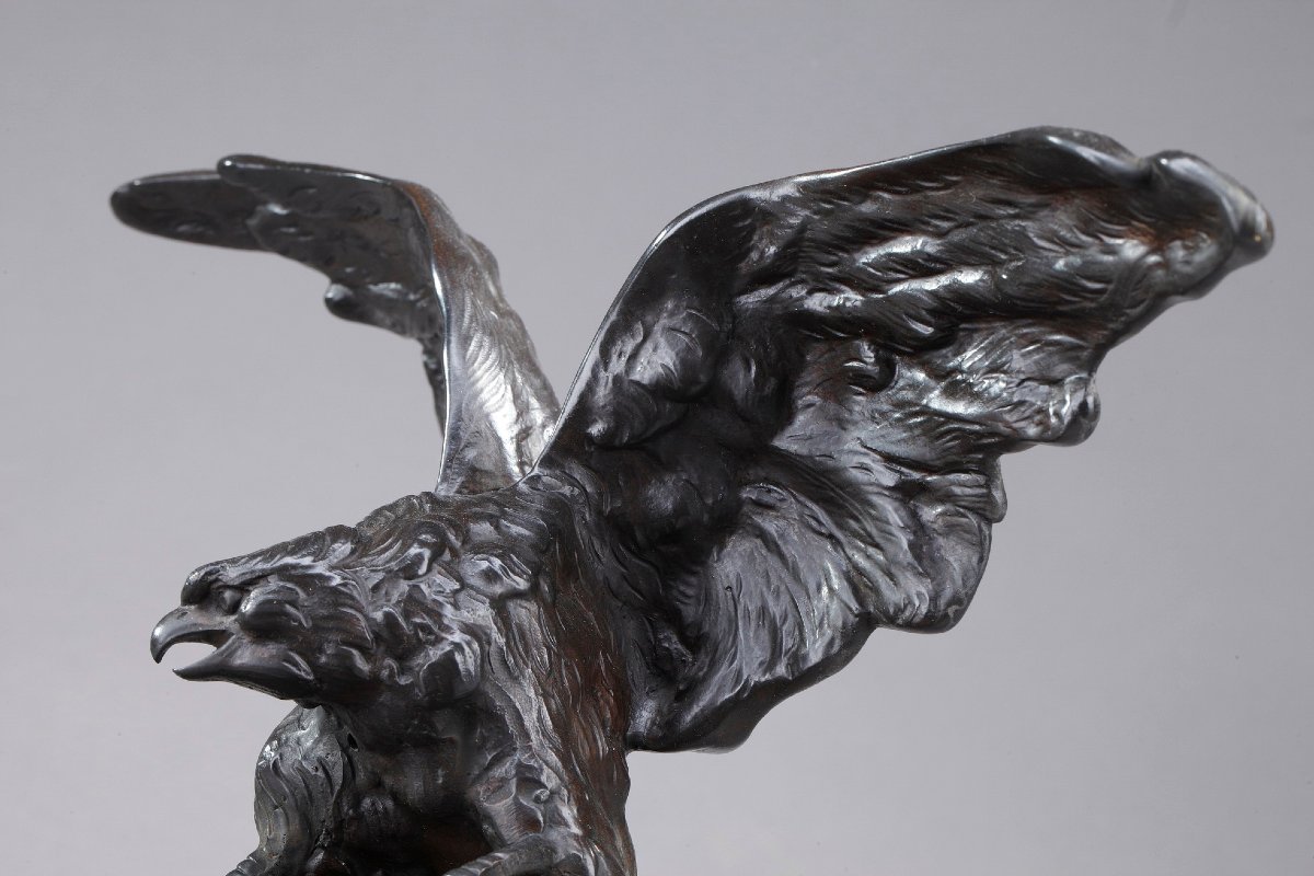 Encrier Art nouveau en bronze d'Albert Marionnet (1852-1912)-photo-2