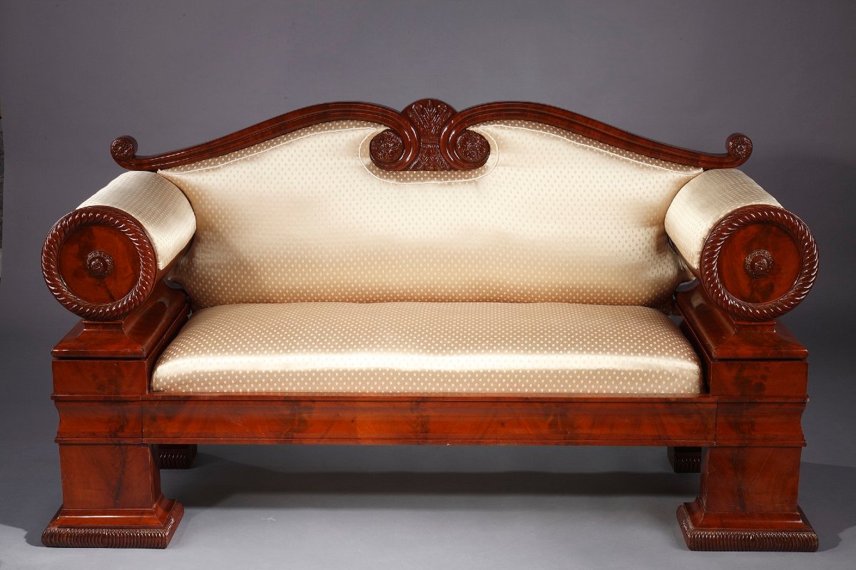 Biedermeier Mahogany Sofa, Austria, 1830-photo-3