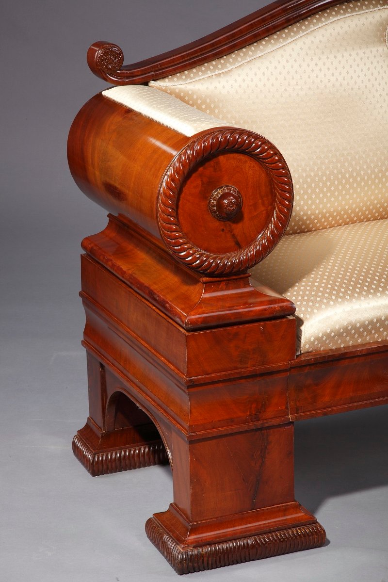 Biedermeier Mahogany Sofa, Austria, 1830-photo-1