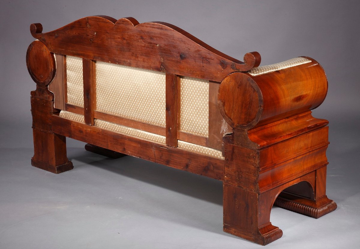 Biedermeier Mahogany Sofa, Austria, 1830-photo-4