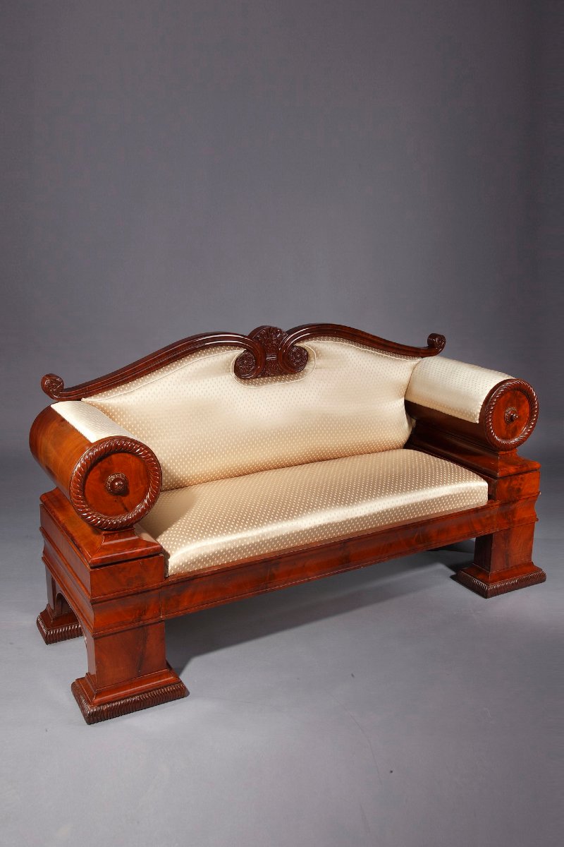 Biedermeier Mahogany Sofa, Austria, 1830