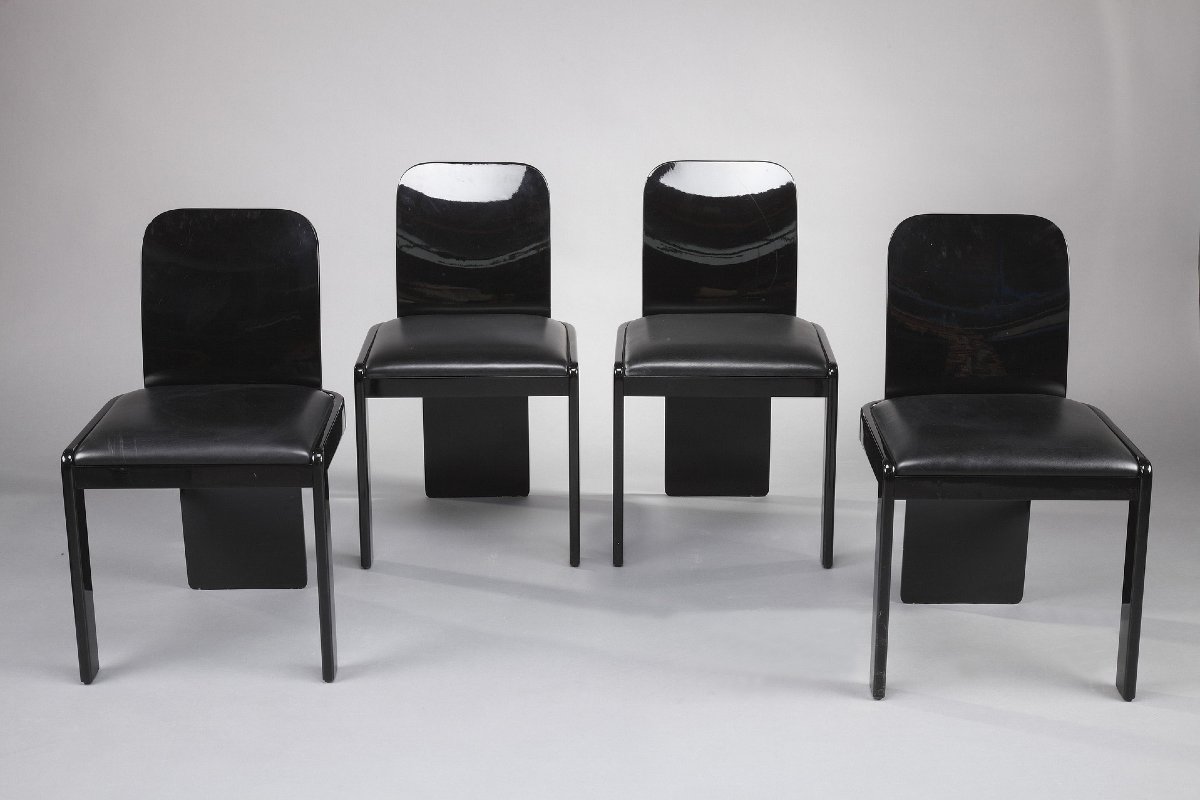 Table de jeu et chaises par Pierluigi Molinari pour Pozzi, Italie, 1970-photo-1