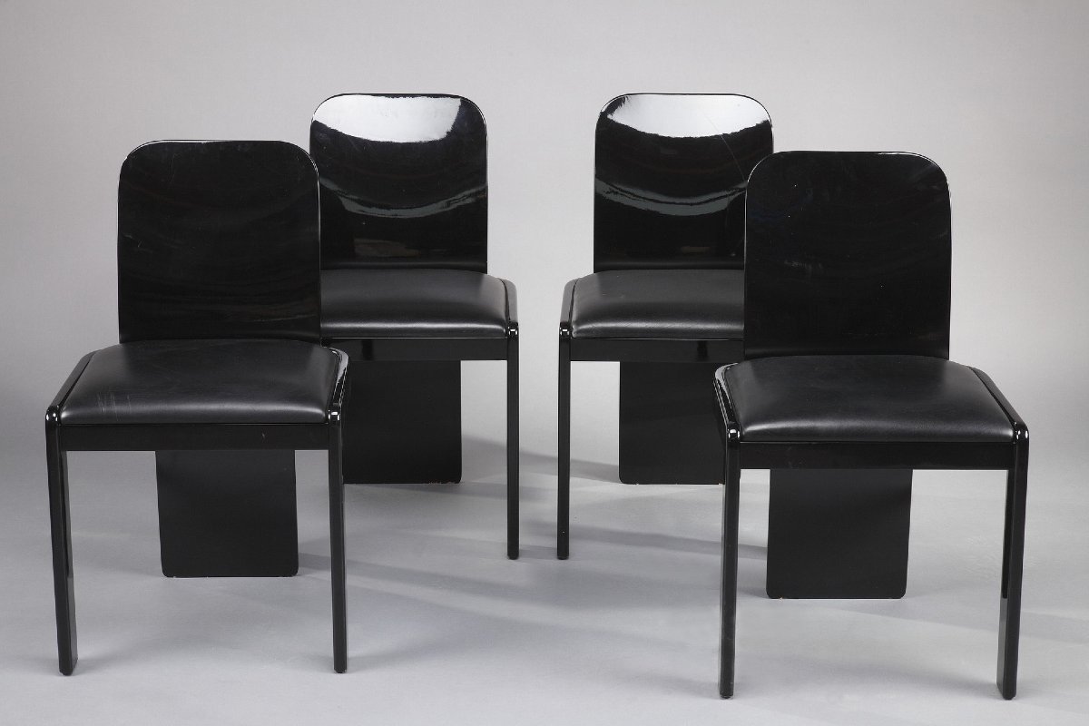 Table de jeu et chaises par Pierluigi Molinari pour Pozzi, Italie, 1970-photo-2