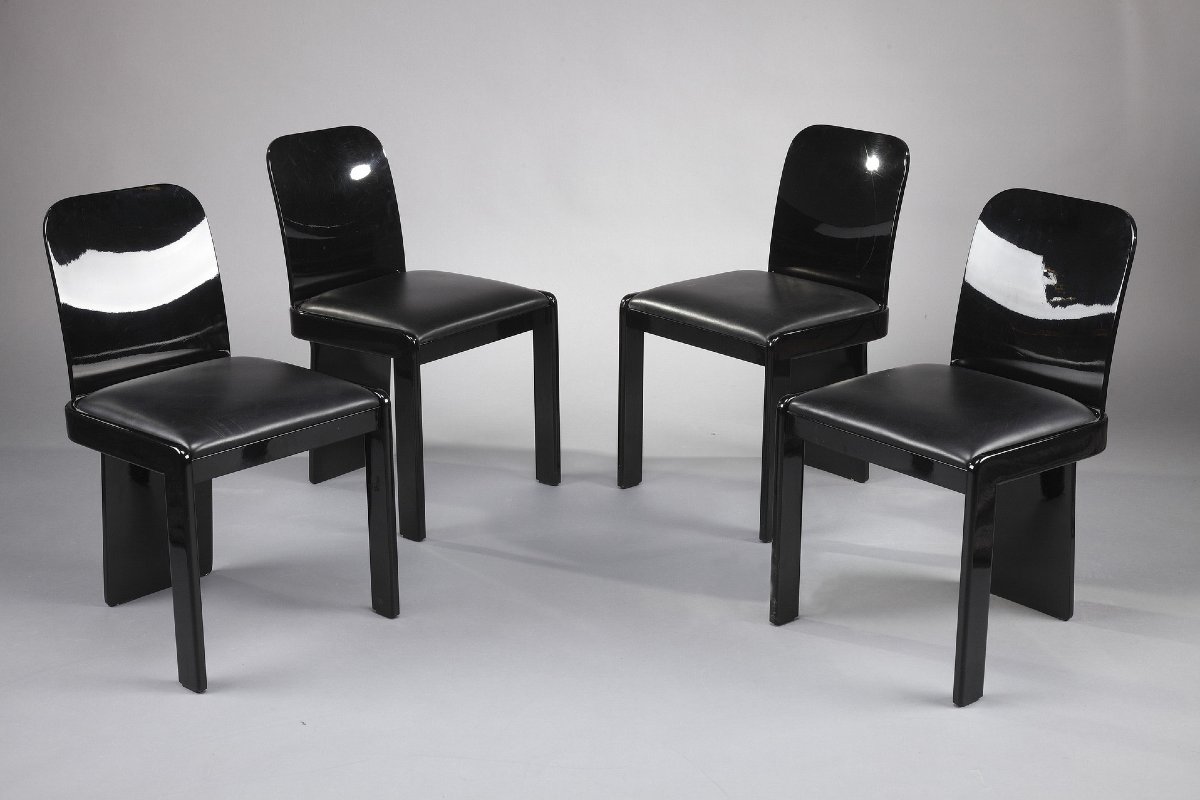 Table de jeu et chaises par Pierluigi Molinari pour Pozzi, Italie, 1970-photo-3