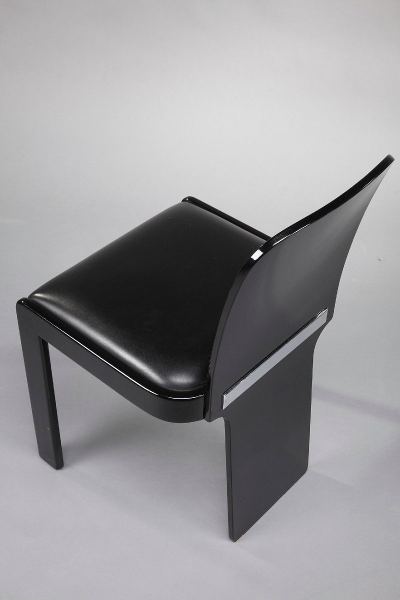 Table de jeu et chaises par Pierluigi Molinari pour Pozzi, Italie, 1970-photo-5