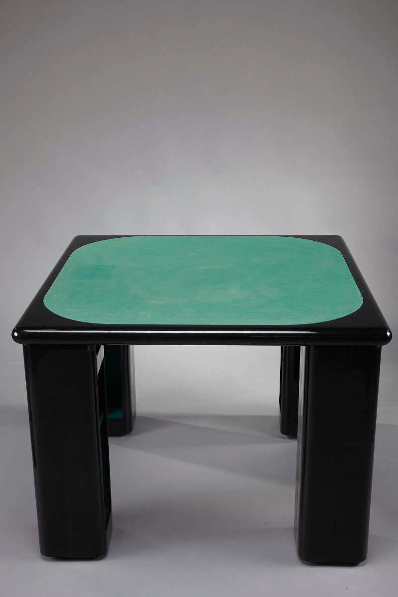Table de jeu et chaises par Pierluigi Molinari pour Pozzi, Italie, 1970-photo-7