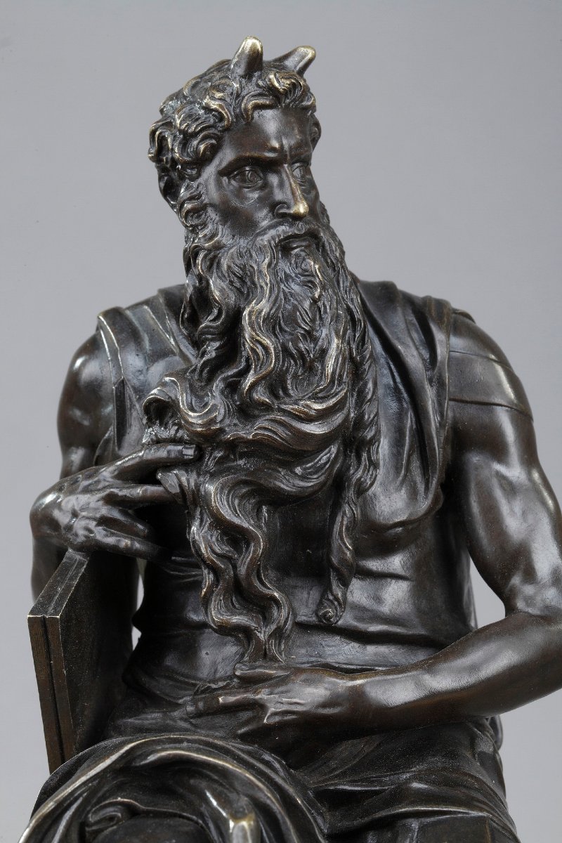 Marble And Bronze Inkwell Depicting Michelangelo's -photo-5