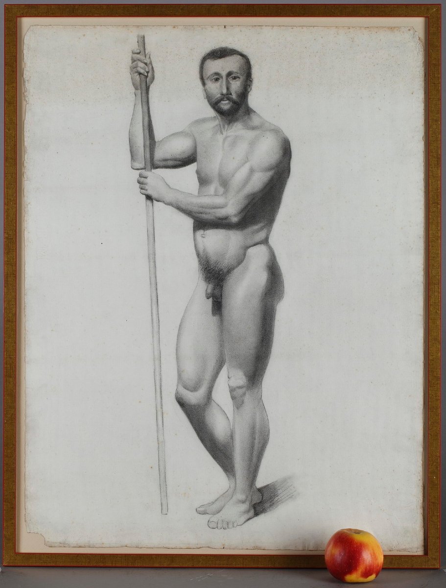 Four Academic Studies From Life By V. Geoffroy, Circa 1895-photo-5