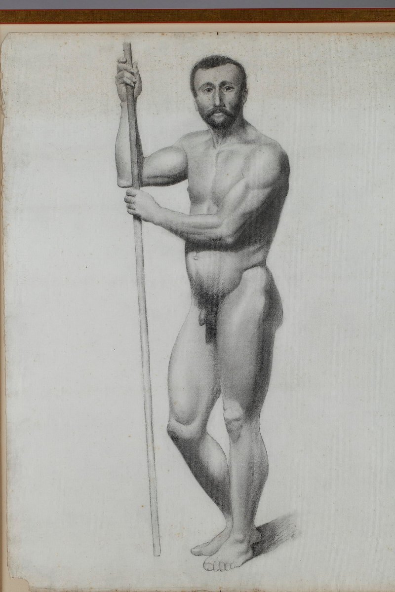 Four Academic Studies From Life By V. Geoffroy, Circa 1895-photo-6