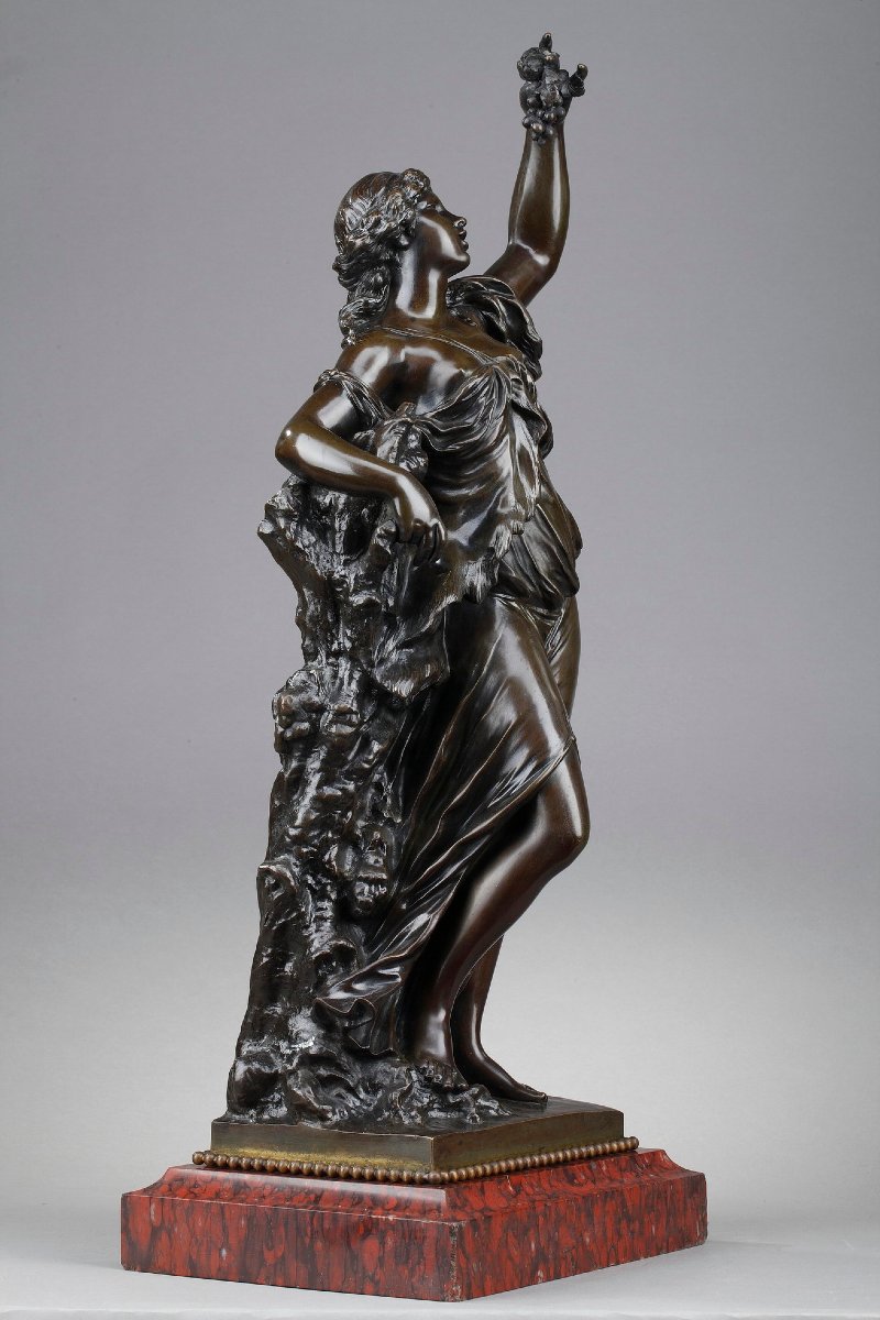 Statue en bronze "Bacchante", époque XIXe siècle-photo-2
