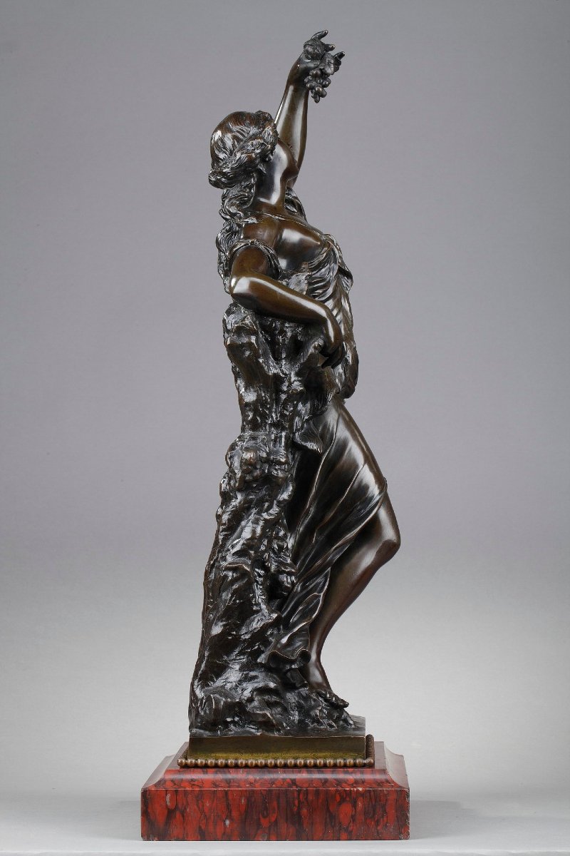 Statue en bronze "Bacchante", époque XIXe siècle-photo-3
