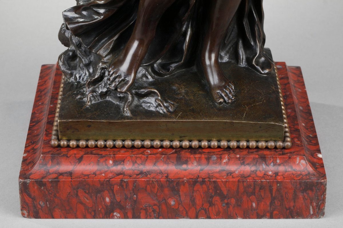Statue en bronze "Bacchante", époque XIXe siècle-photo-7