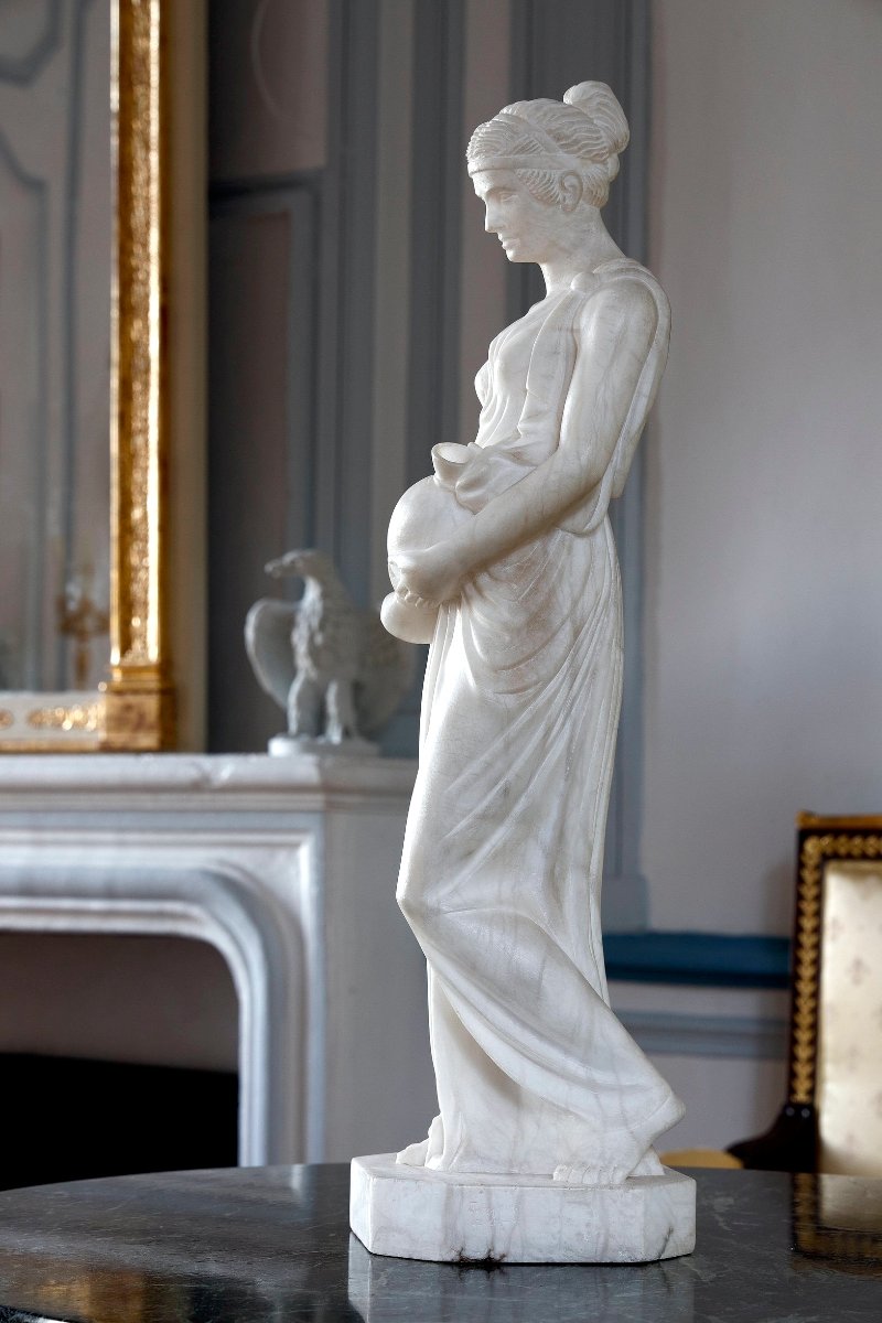 Art Deco-era Alabaster Sculpture Titled "la Samaritaine"