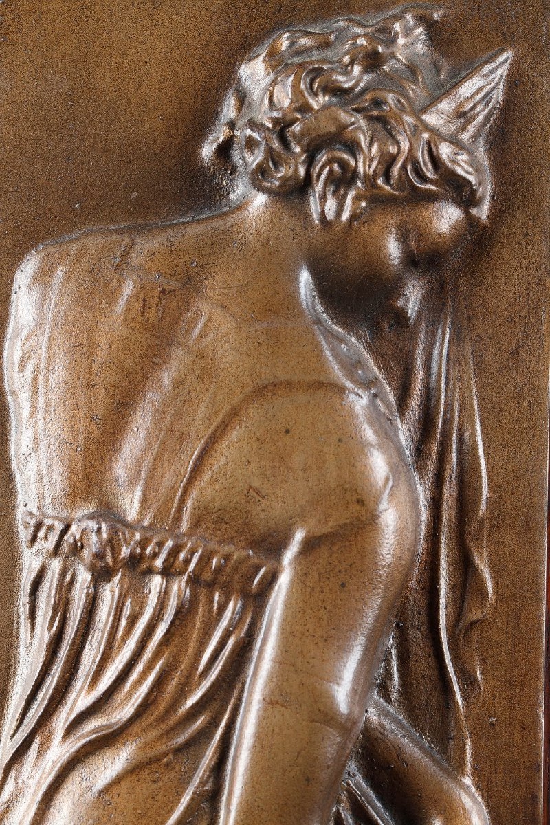 Paire de bas-relief, "Femmes porteuses d'eau"-photo-2