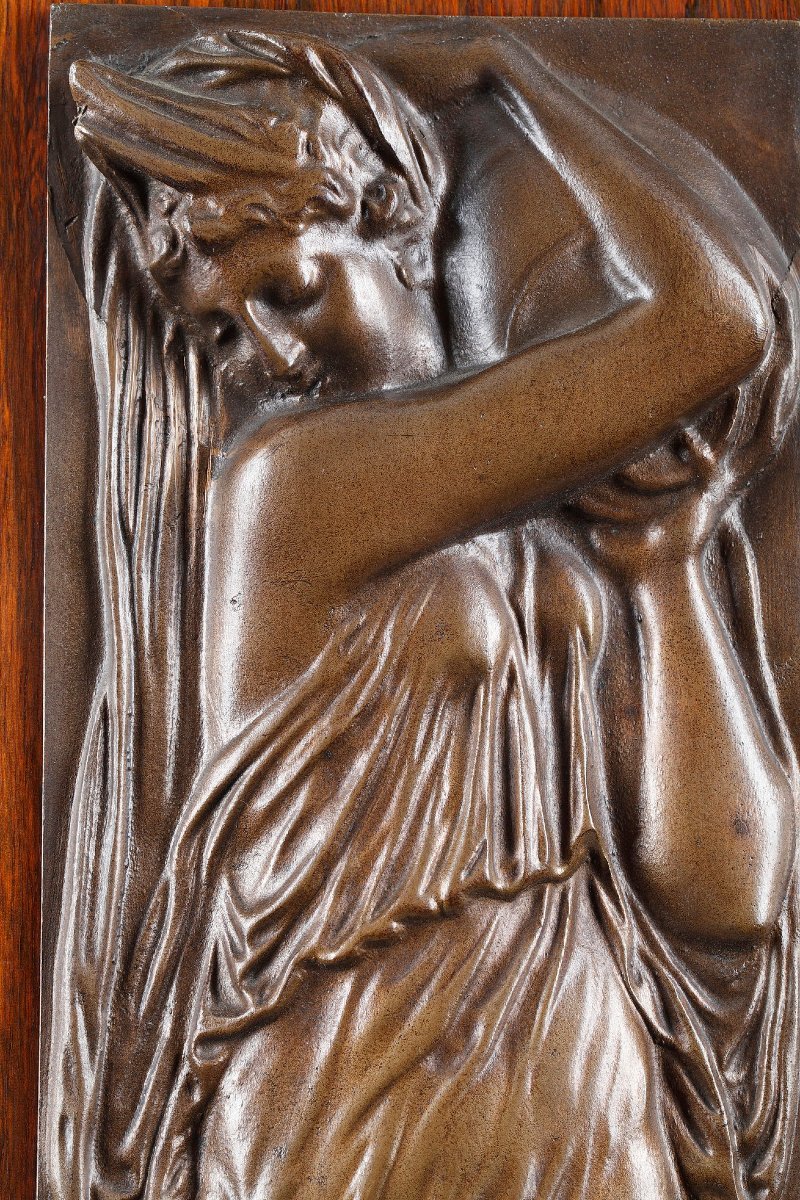 Paire de bas-relief, "Femmes porteuses d'eau"-photo-6