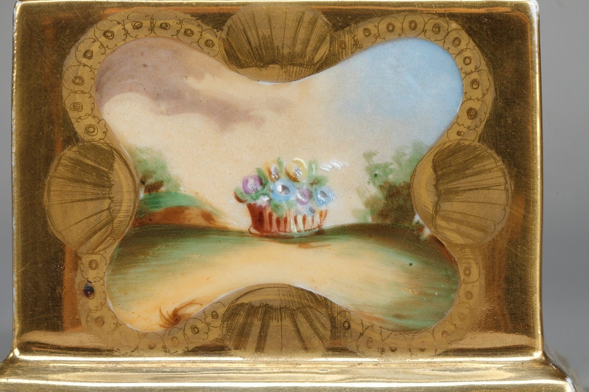 Pair Of Paris Porcelain Altar Vases-photo-4