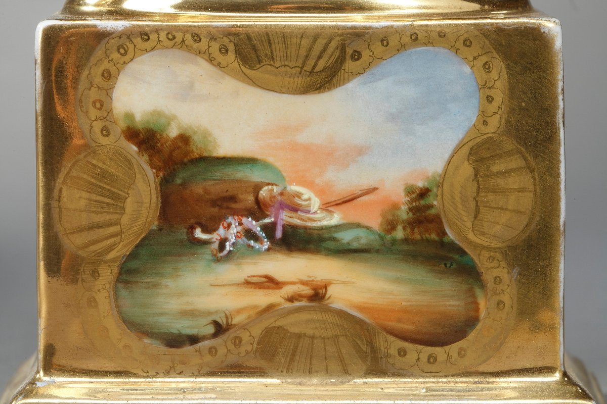 Pair Of Paris Porcelain Altar Vases-photo-8