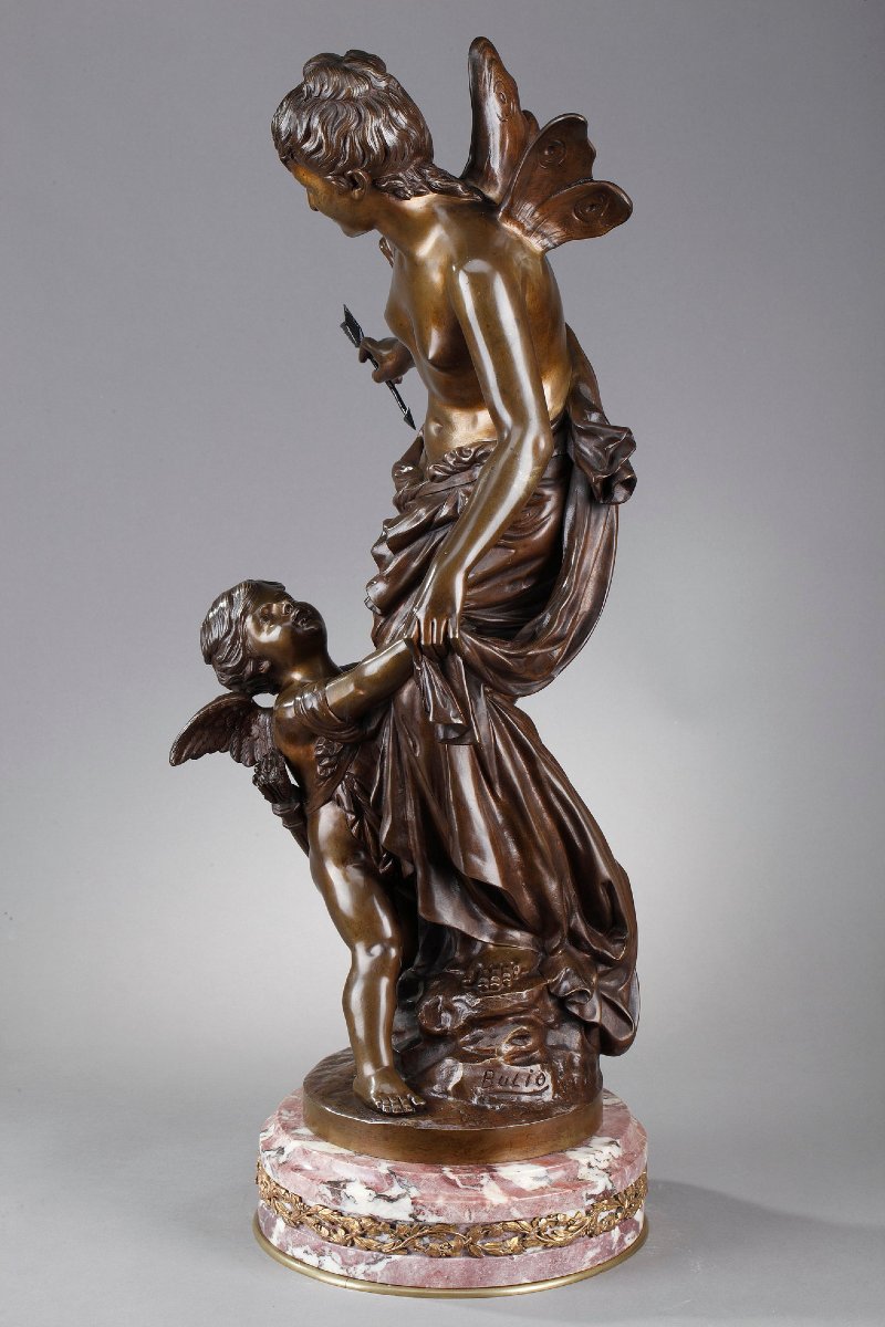 Sculpture Titled “psyche And Love” By Jean Bulio