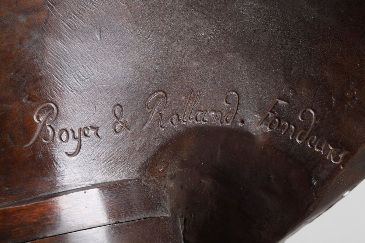 Bust Of "psyche" In Patinated Bronze, By Boyer And Rolland-photo-7