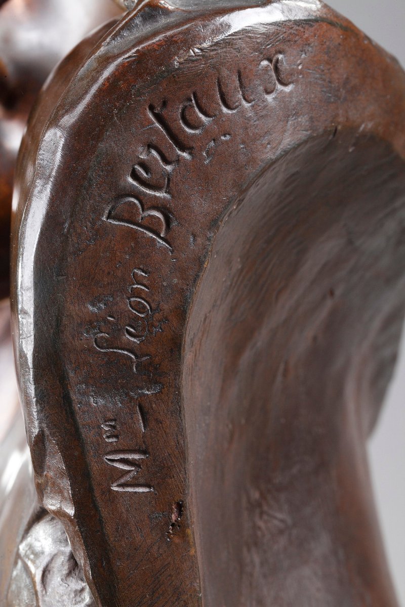 Bust Of "psyche" In Patinated Bronze, By Boyer And Rolland-photo-8