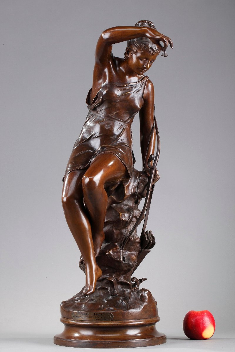 "Nymphe de Diane" en bronze, d'après Lucie Signoret-Ledieu -photo-2