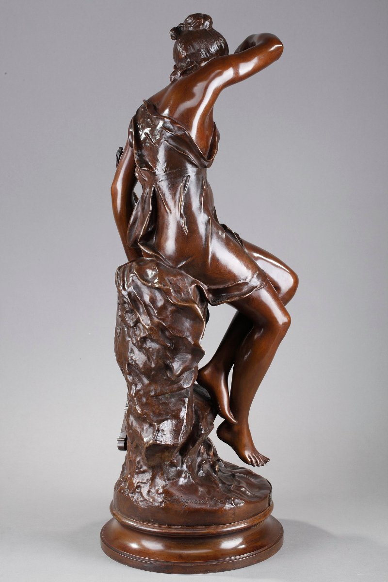 "Nymphe de Diane" en bronze, d'après Lucie Signoret-Ledieu -photo-3