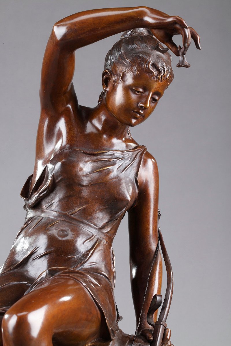 "Nymphe de Diane" en bronze, d'après Lucie Signoret-Ledieu -photo-5