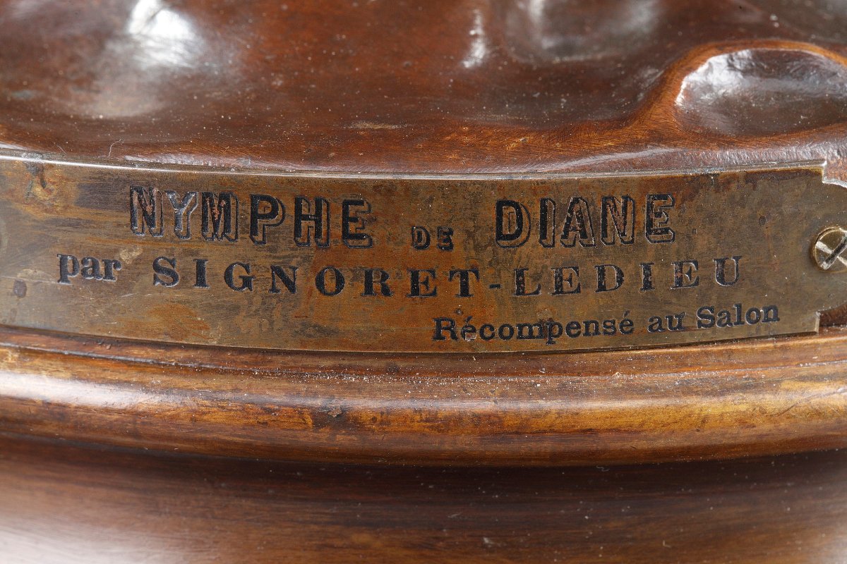"Nymphe de Diane" en bronze, d'après Lucie Signoret-Ledieu -photo-6