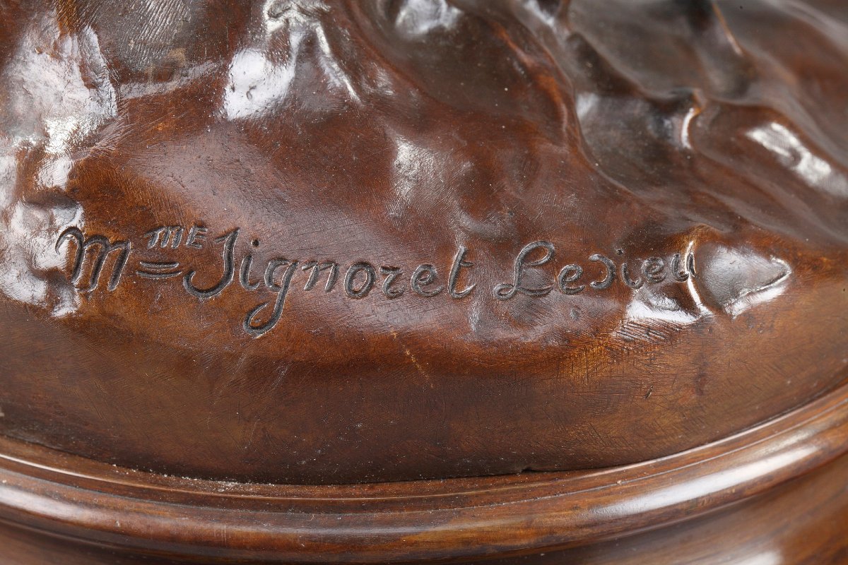 "Nymphe de Diane" en bronze, d'après Lucie Signoret-Ledieu -photo-7