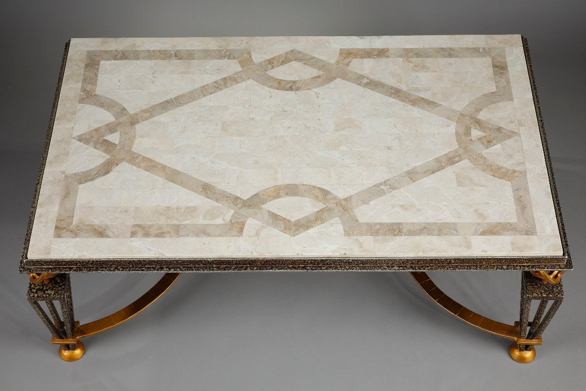 Table basse dans le goût de Gilbert Poillerat -photo-3