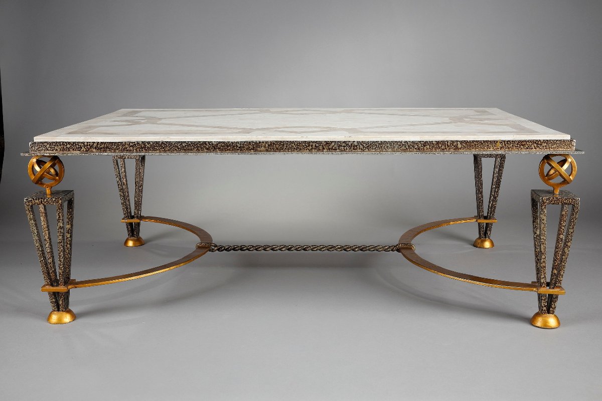 Table basse dans le goût de Gilbert Poillerat -photo-1