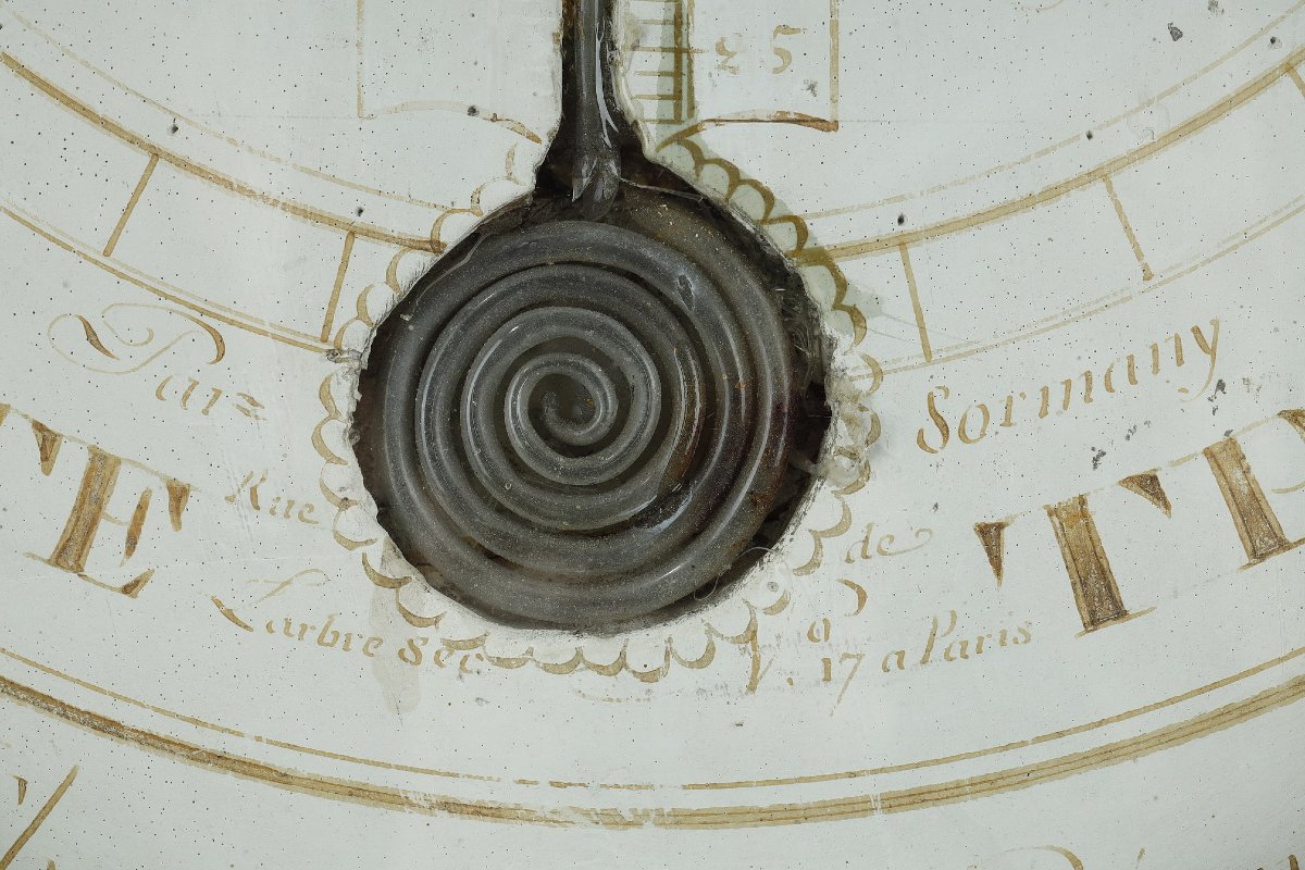 Gilded Wooden Réaumur Barometer-thermometer, Louis XVI Period-photo-7