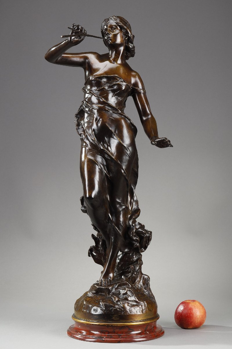Bronze Sculpture "la Renommée," Signed By Julien Causse -photo-2