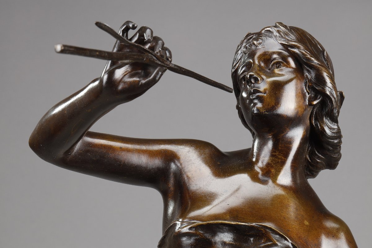 Bronze Sculpture "la Renommée," Signed By Julien Causse -photo-5