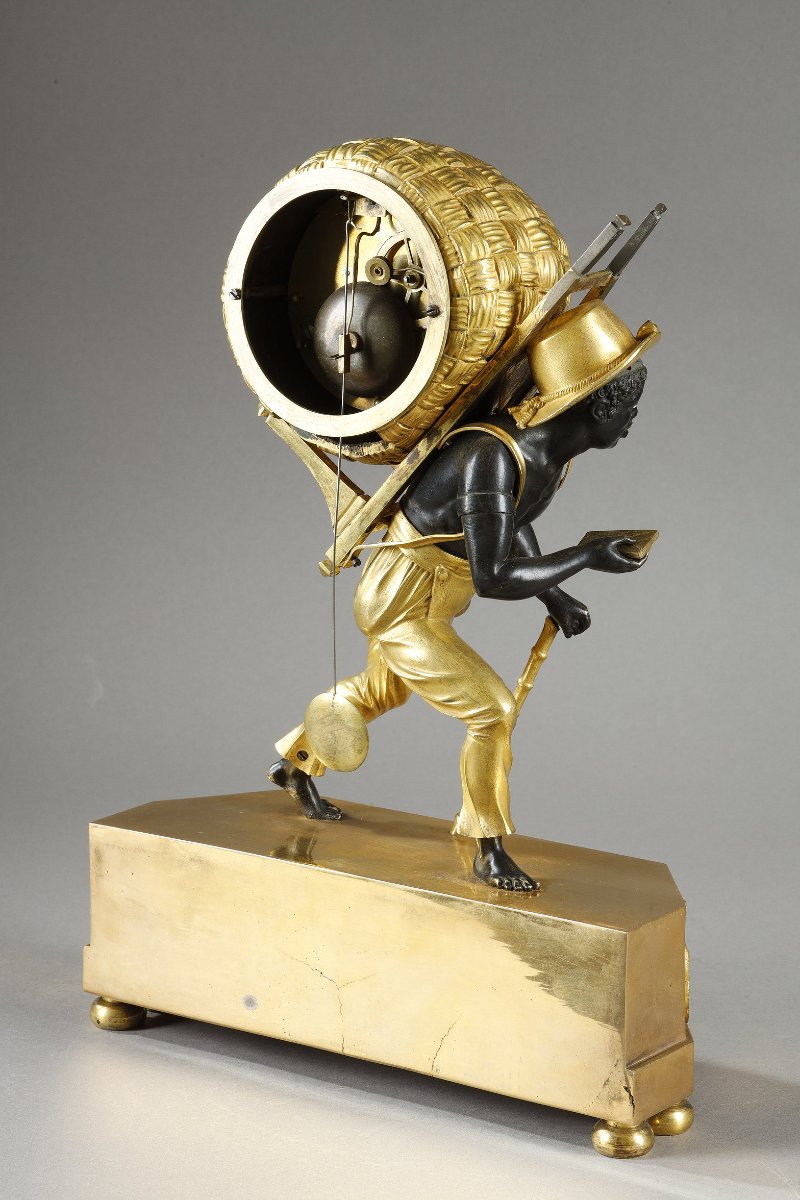 "au Portefaix" Clock, From The Empire Period-photo-3