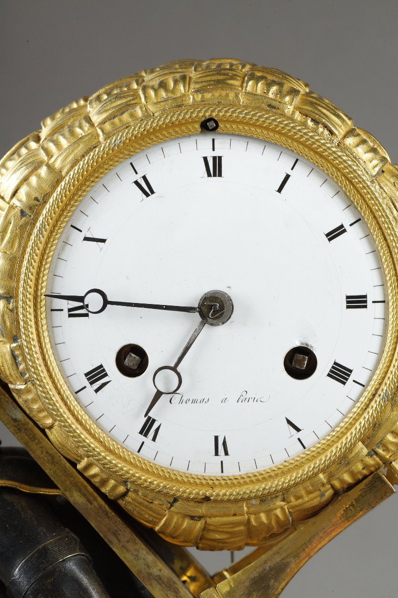 "au Portefaix" Clock, From The Empire Period-photo-3