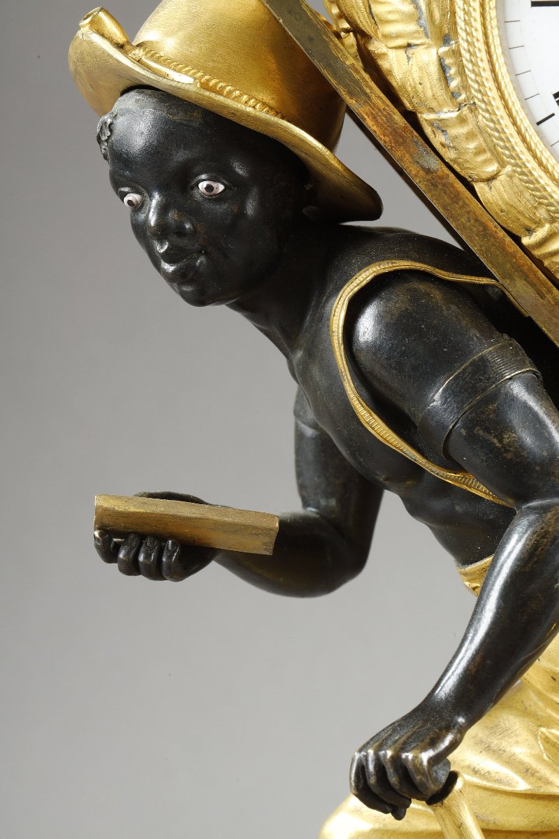 "au Portefaix" Clock, From The Empire Period-photo-5