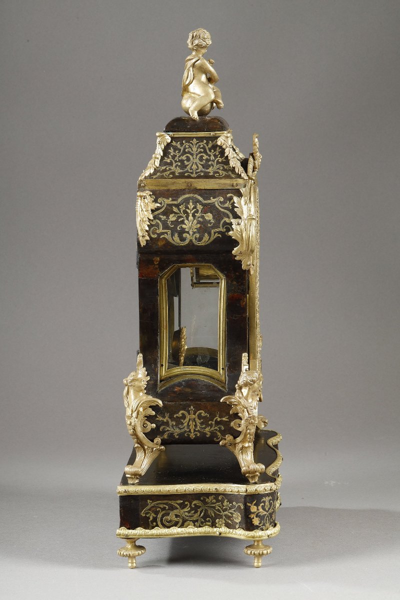 Small Tabletop Cabinet With Boulle Marquetry, Napoleon III Period-photo-3