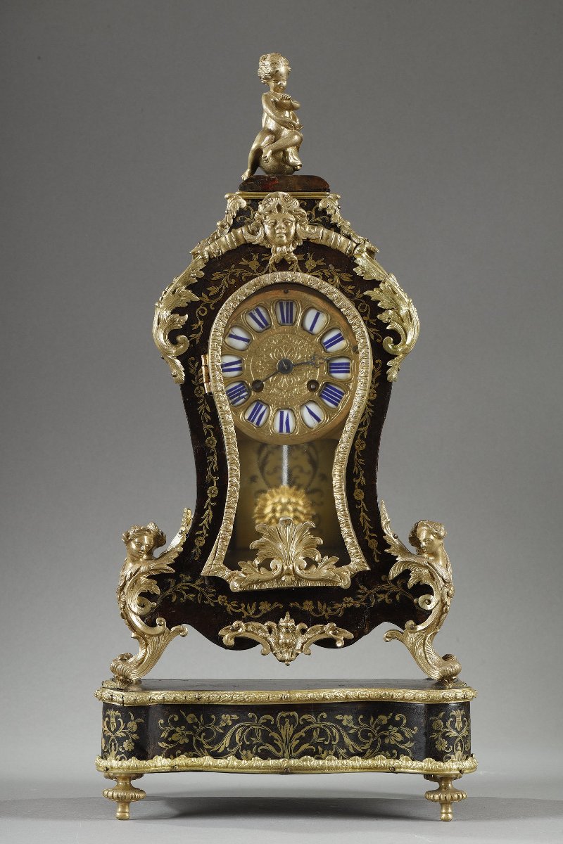 Small Tabletop Cabinet With Boulle Marquetry, Napoleon III Period