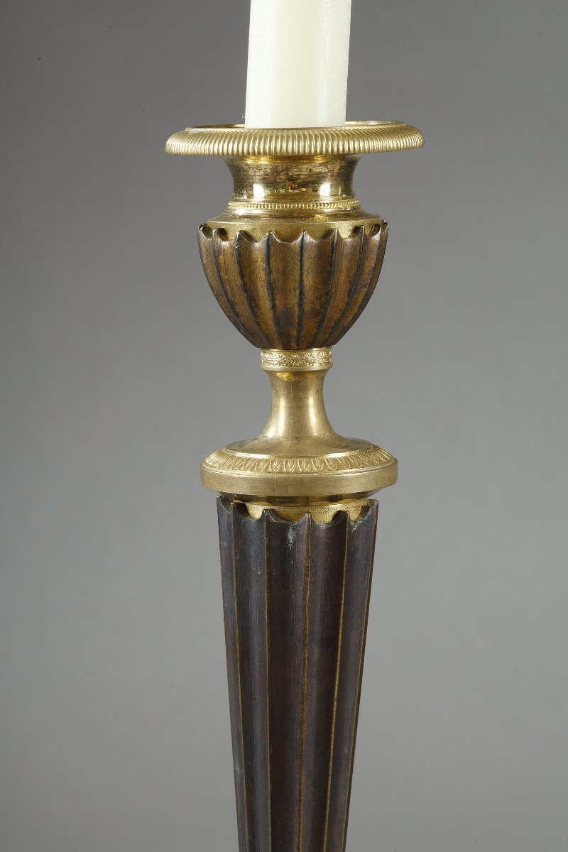 Paire de bougeoire d'époque empire-photo-2